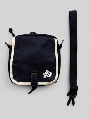 Eastsport Floral Embroidered Mini Crossbody Travel Bag Navy Blue
